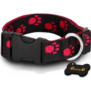 Obojek pro psa PEVNÝ OBROŽEK PRO PSA S NASTAVITELNÝM PÁSKEM 35-55cm L