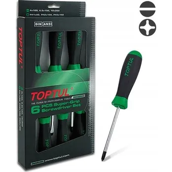 Šroubovák SADA ŠROUBOVÁKŮ S MAGNETEM PH SL 6 KS. TOPTUL GAAE0611