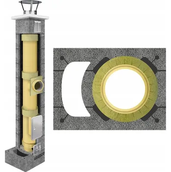 Komín Keramický komín, komínový systém fi 160, 13 m, sada 36 x 50 cm, kompletní