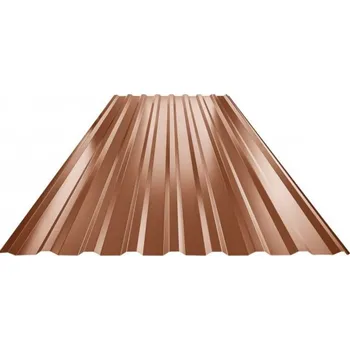 Střešní krytina Plech trapézový měděno hnědý RAL 8004, TR18A - střešní 0,50mm lesklý (TATA)
