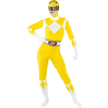 Funiglobal - Kostým Power Ranger žlutý druhá kůže - M