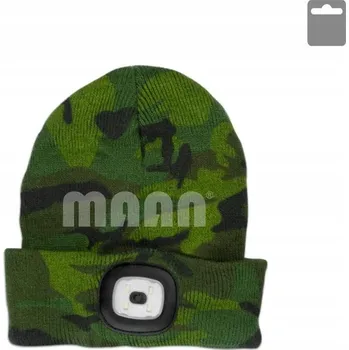 Čepice Čepice s LED svítilnou, nabíjení přes USB M maskáčový MAAN