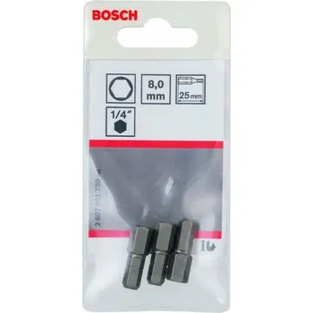Bit Bosch Sada bitů HEX8 ExtraHard 25 mm 3 kusy