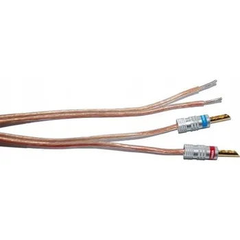 elektrický kabel Reproduktorový kabel PAV 2 x banánek Cu 2 x 2,5 mm2, délka 1,5 m