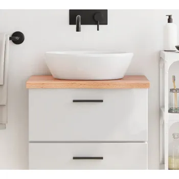 Deska pod umyvadlo vidaXL Koupelnová deska 60x30x(2-4) cm ošetřený masiv [3156006] Barva: světle hnědá