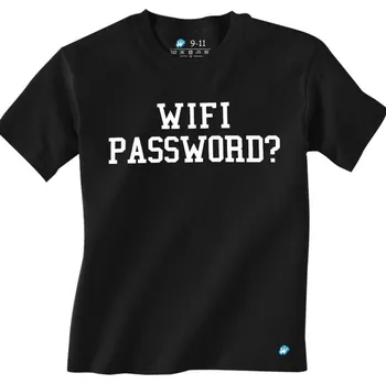 Chlapecké tričko Dětské tričko Wifi password? (Od 3 do 13 let) (Velikost: 3-4, Barva: Černá)