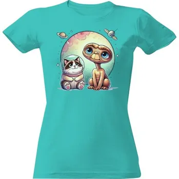 Dámské tričko Tričko s potiskem Kamarád E.T. dámské