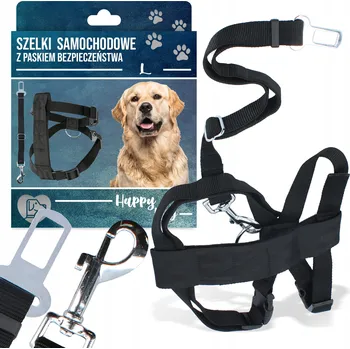 Postroj pro psa Bezpečnostní postroj do auta, 90 x 75 cm