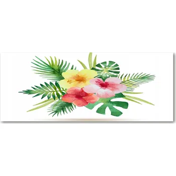 Obraz Lacobel pod linku do kuchyně Havajské květy XXL