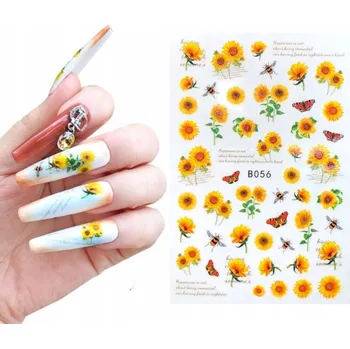 Samolepky na nehty, vzory SLUNEČNICE
