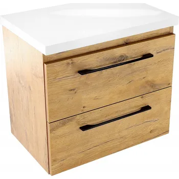 Šatní skříň Dubová skříňka s bílou deskou Vega Girona 60 cm