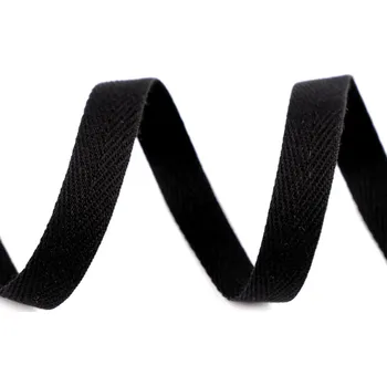 Keprovka - tkaloun šíře 10 mm, barva 3 černá