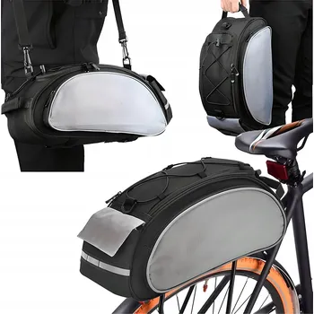 ODOLNÁ Cyklistická taška VELKÁ Brašna KUFER NA ZAVAZADLOVÝ PROSTOR rameno 13 L + PÁS