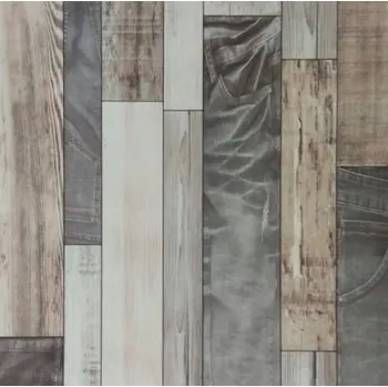 Tapeta Tapeta na zeď dřevěné desky vzhled džínoviny LG171103