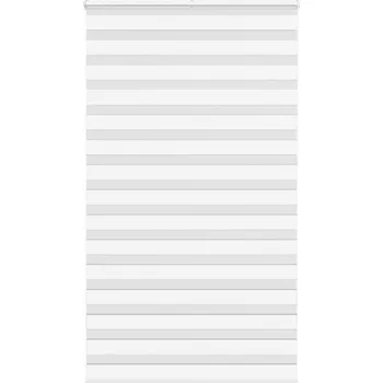 vidaXL Zebra roleta bílá 125x230 cm šířka látky 120,9 cm polyester