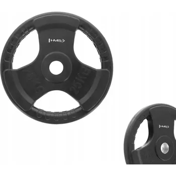 Černá litinová závaží / kotouč pogumovaný olympijský 51 mm 25 kg HMS TOK25