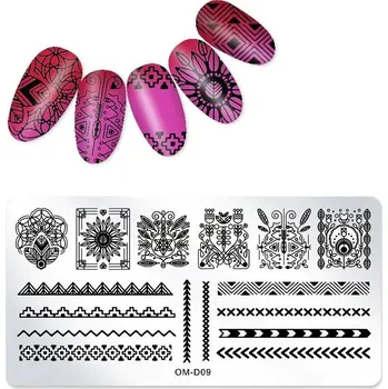 Přípravek na nehty Šablona / Destička na nehty pro zdobení nehtů