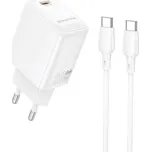 Rychlonabíječka Borofone BN26 Fuente s datovým kabelem USB-C 20W bílá