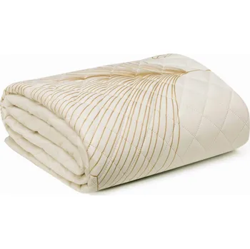 Přehoz na lůžko Přehoz na postel Eurofirany velur 170 cm x 210 cm krémový