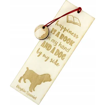 Doplněk ke knize Boykin španěl - gravírovaná záložka do knihy se psem, jméno psa