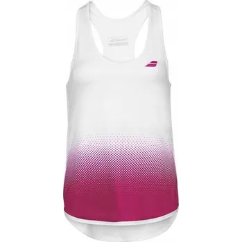 Dámské tričko TRIČKO BABOLAT COMPETE TANK TOP DÁMSKÉ BÍLO/ČERVENÉ M