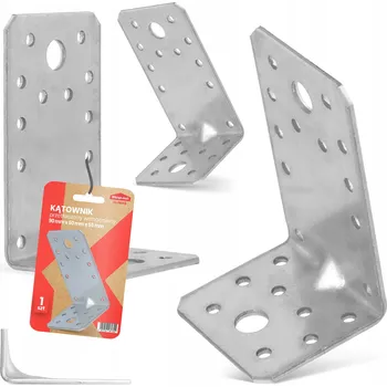 Úhloměr TESAŘSKÝ ÚHELNÍK OCELOVÝ ZESÍLENÝ 90x50x55 SPOJOVACÍ ÚHELNÍK PRO MONTÁŽE