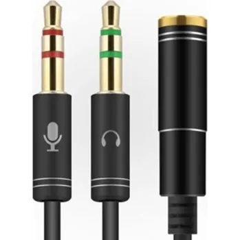 Audio kabel Adaptér pro sluchátka Black Stork PLS-AUX020