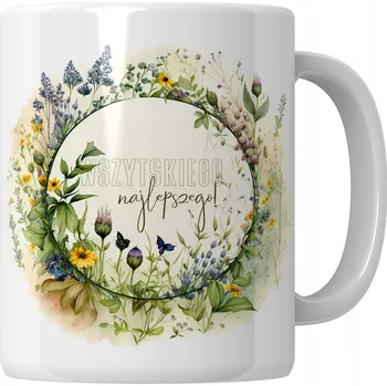 Keramický hrnek 330 ml HRNEK K NAROZENINÁM 18 20 30 40 50 60 PRO MAMINKU DCERU KAMARÁDKU TETU SVATEBNÍ HOSTINA DRUŽIČKA NA KÁVU ČAJ DO KANCELÁŘE DÁREK VÝROČÍ KŘEST POD STROMEČEK VÁNOCE BOHO