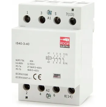 Stykač Stykač KOOP Elektro IS40-3-40 NA SZYNĘ TH35 4NO 3 FAZOWY 3P