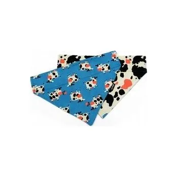 Obraz Oboustranný šátek/bandana pro psa - Vzor: Strakatá kráva - Velikost S