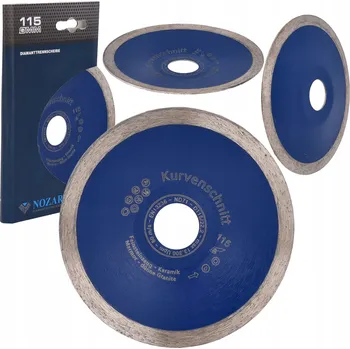 Řezný kotouč Diamantový kotouč pro řezání oblouků NOZAR 115 x 22,23 mm