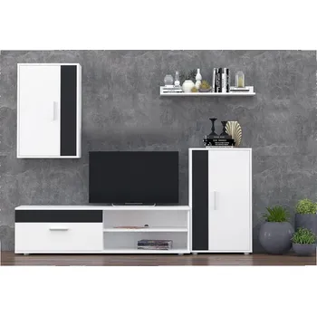 Obývací stěna Casarredo Obývací sestava HYDRA barva bílá/černá