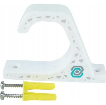 Držák, hák na ochrannou přilbu BOZP pro stavební dělníky, dřevorubce, elektrikáře BÍLÝ