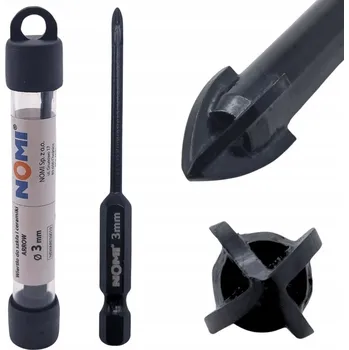 Vrták Vrták na sklo, keramiku a glazuru ARROW 3mm NOMI, šestihranná stopka HEX