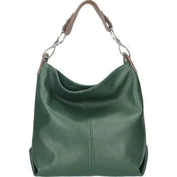 Kabelka Kožená dámská kabelka Shaila láhvová zelená