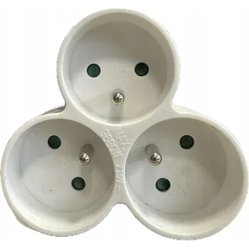 Elektrická zásuvka Elektrická Zásuvka rozbočka Vershold bílá