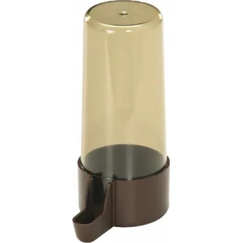 Krmítko pro ptáka 2GR Krátké pítko pro ptáky, napáječka na vodu pro papoušky 70 ml hnědé