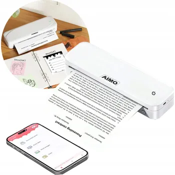 Tiskárna Přenosná termální tiskárna A4 bez inkoustu s Bluetooth AIMO M831 Phomemo