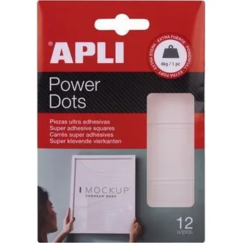 Papír Samolepicí čtverce, extra silné, oboustranné, 12 ks / balení, APLI 18779