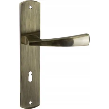 Dveřní kování Interiérová klika Schaffner Dlouhá, Štítek se zámkem WC