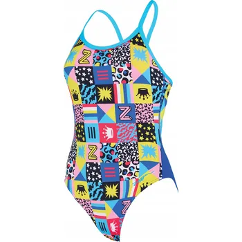 Dámské plavky Dámské jednodílné plavky Zoggs Scatter Trick Sky Back 38 DE