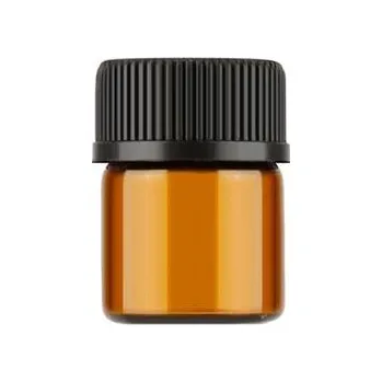 Láhev HNĚDÁ SKLENĚNÁ LÁHEV 1ML S UZÁVĚREM A ZÁTKOU