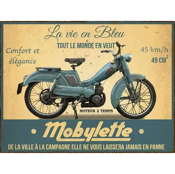 Plechová cedule Antic Line Plechová cedule Mobylette