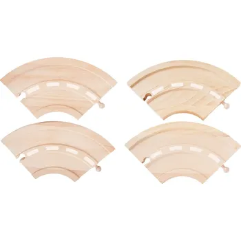 Dřevěná hračka Small Foot Silniční zatáčky 4 ks