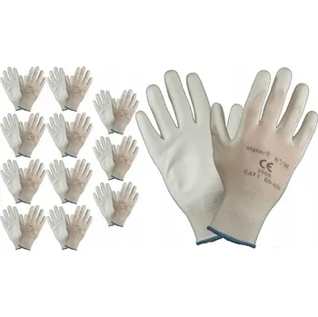 Pracovní rukavice Rukavice Urgent 12X URG 1008 BÍLÉ #8 velikost 8 - M 12 párů