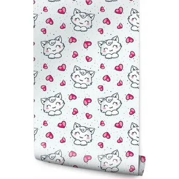 Tapeta Tapeta pro děti - Kočičky a Srdíčka /269779213