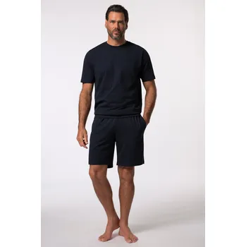 Pánské pyžamo JP1880, Plus size Pyžamo, břišní střih, krátké dvojdílné, do 8XL pro plnoštíhlé nadměrná velikost, 829513130-1907, modrý, 8XL, Plus size oblečení, Oblečení pro vysoké muže, Nadměrné velikosti, Oblečení pro plnoštíhlé.