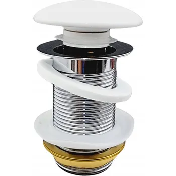 Sifon Zátka umyvadlová výpusť Click-Clack kulatý Garmand bílá