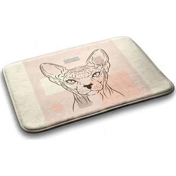 Koupelnová předložka Koupelnová předložka s protiskluzovou gumovou podložkou - Kočka Sphynx