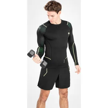 Rashguard RASHGUARD Venum Fusion 2.0 s dlouhým rukávem černo/žlutý XL